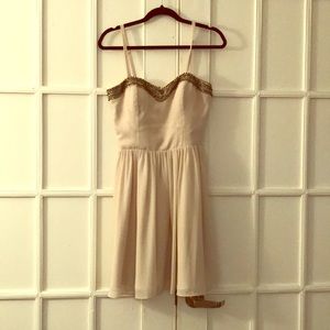 Guess Champagne Beaded Dress